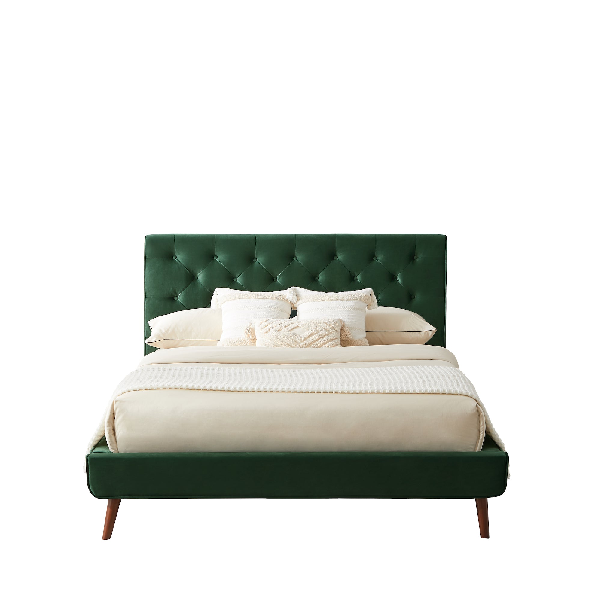 Ashley Mid Century Modern Furniture Upholstered Platform Bed