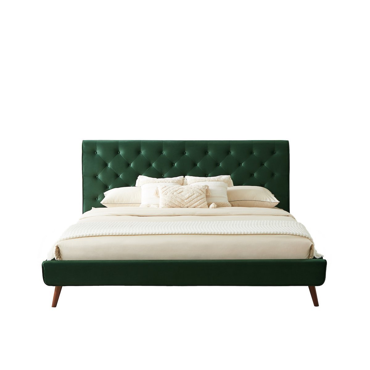 Ashley Mid Century Modern Furniture Upholstered Platform Bed