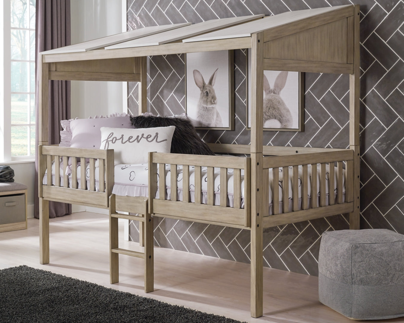 Wrenalyn Modern Twin Loft Contemporary Bed