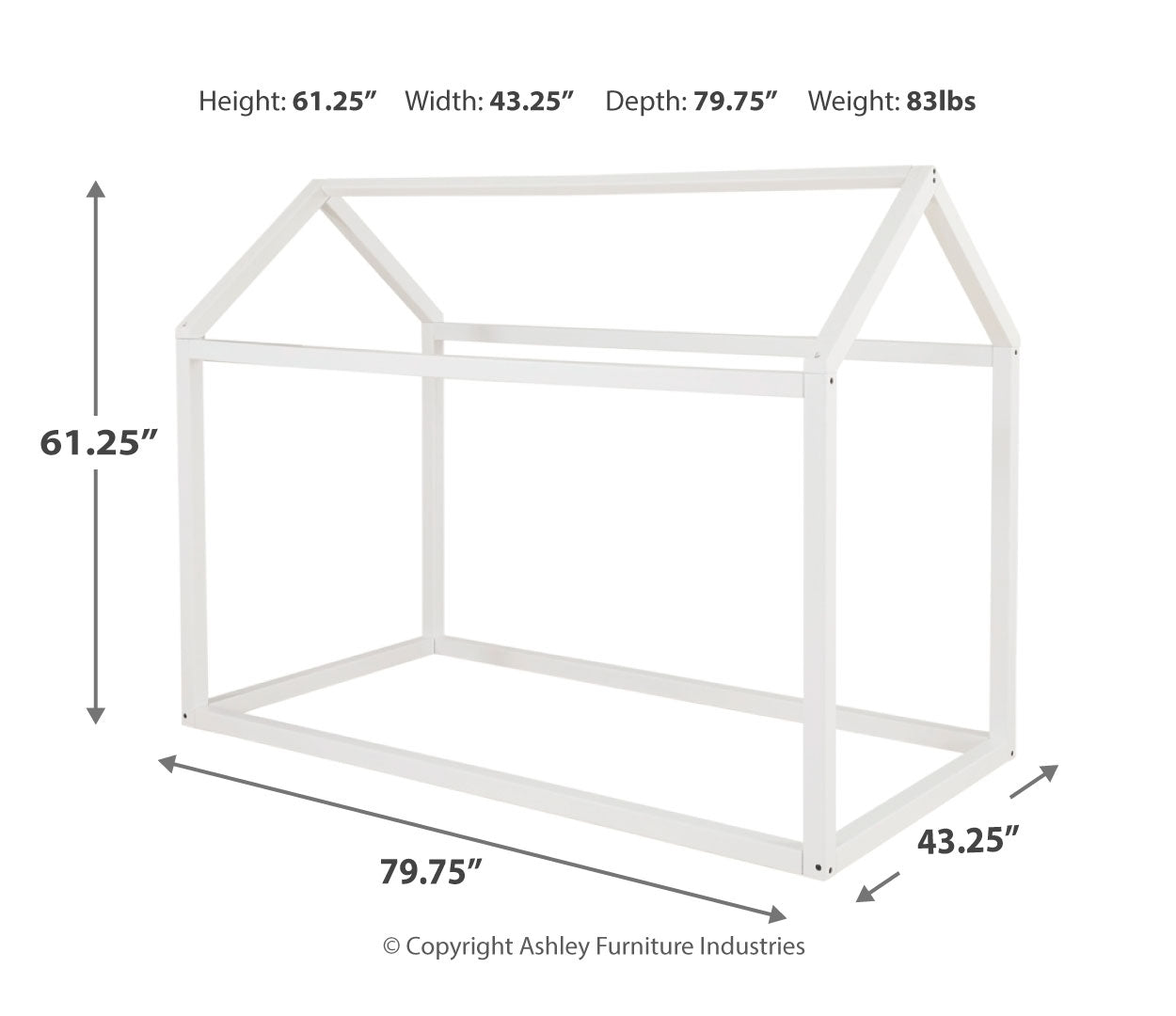 Flannibrook Delightful Architectural style Bed