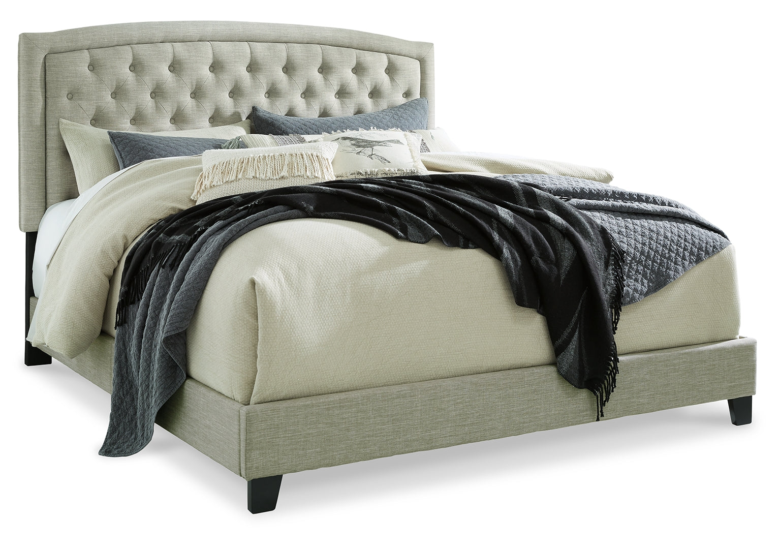 Jerary Traditional Upholstered Bed Queen Without Design