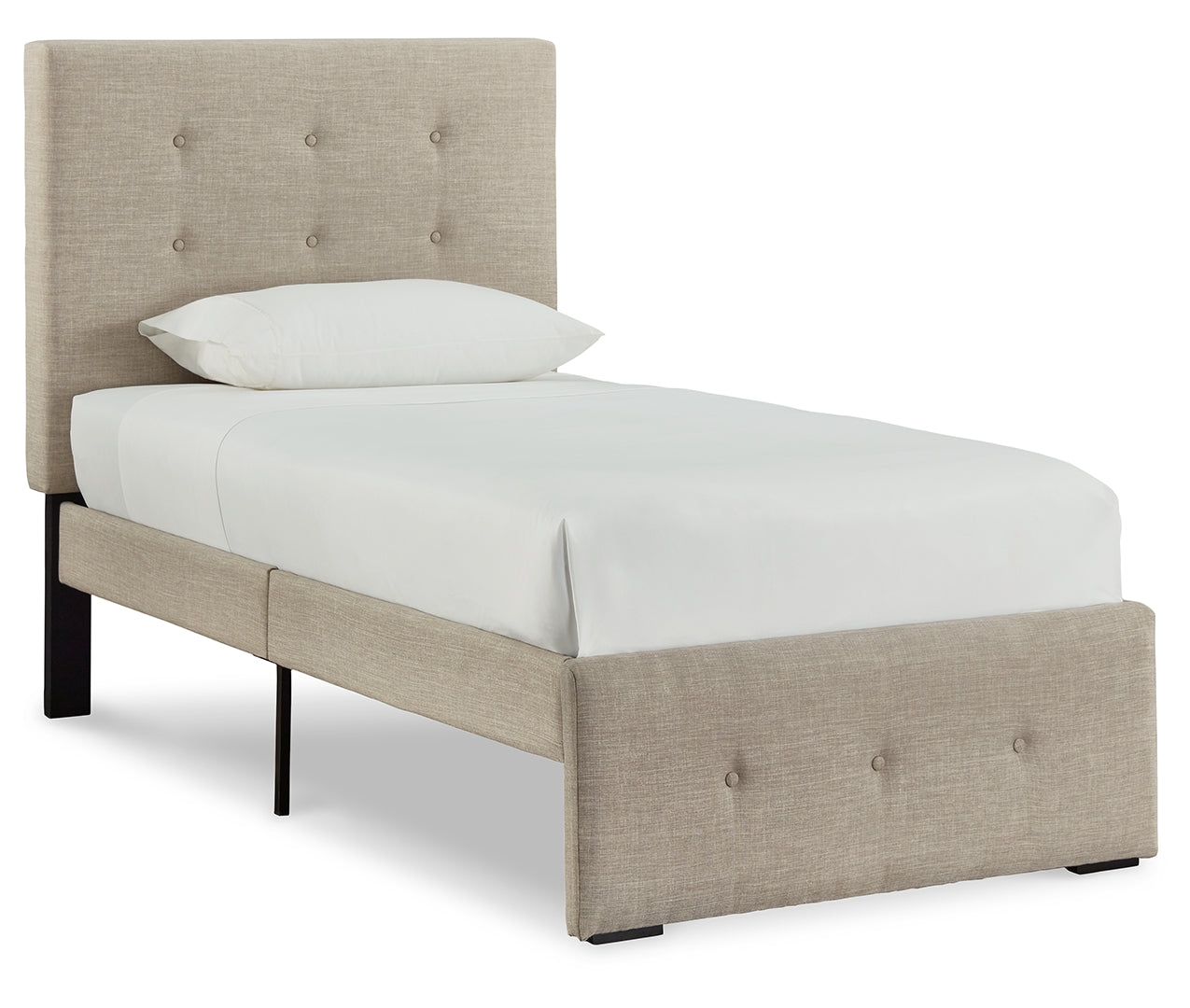 Gladdinson Upholstery & Foam-Cushioned Panels Bed Twin Without Storage