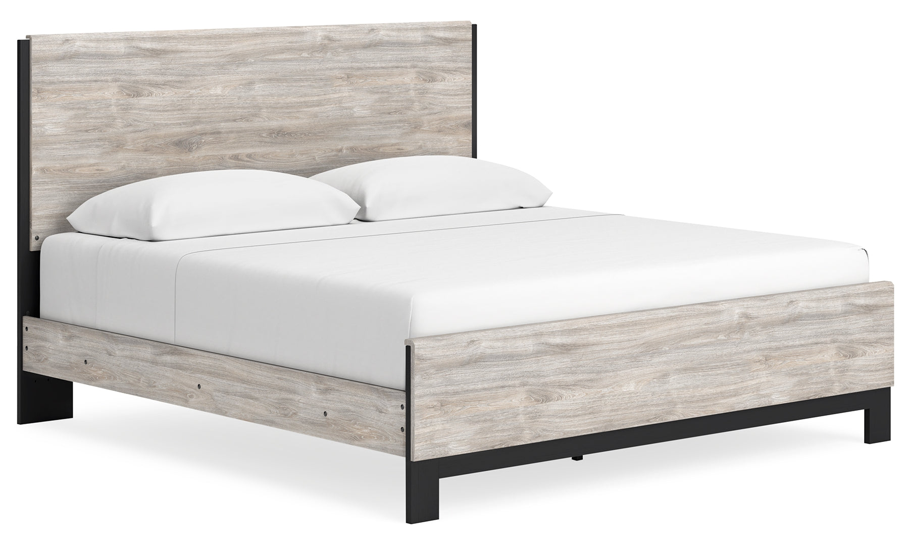 Vessalli Sleek Style Contemporary Panel Bed King Without Extensions