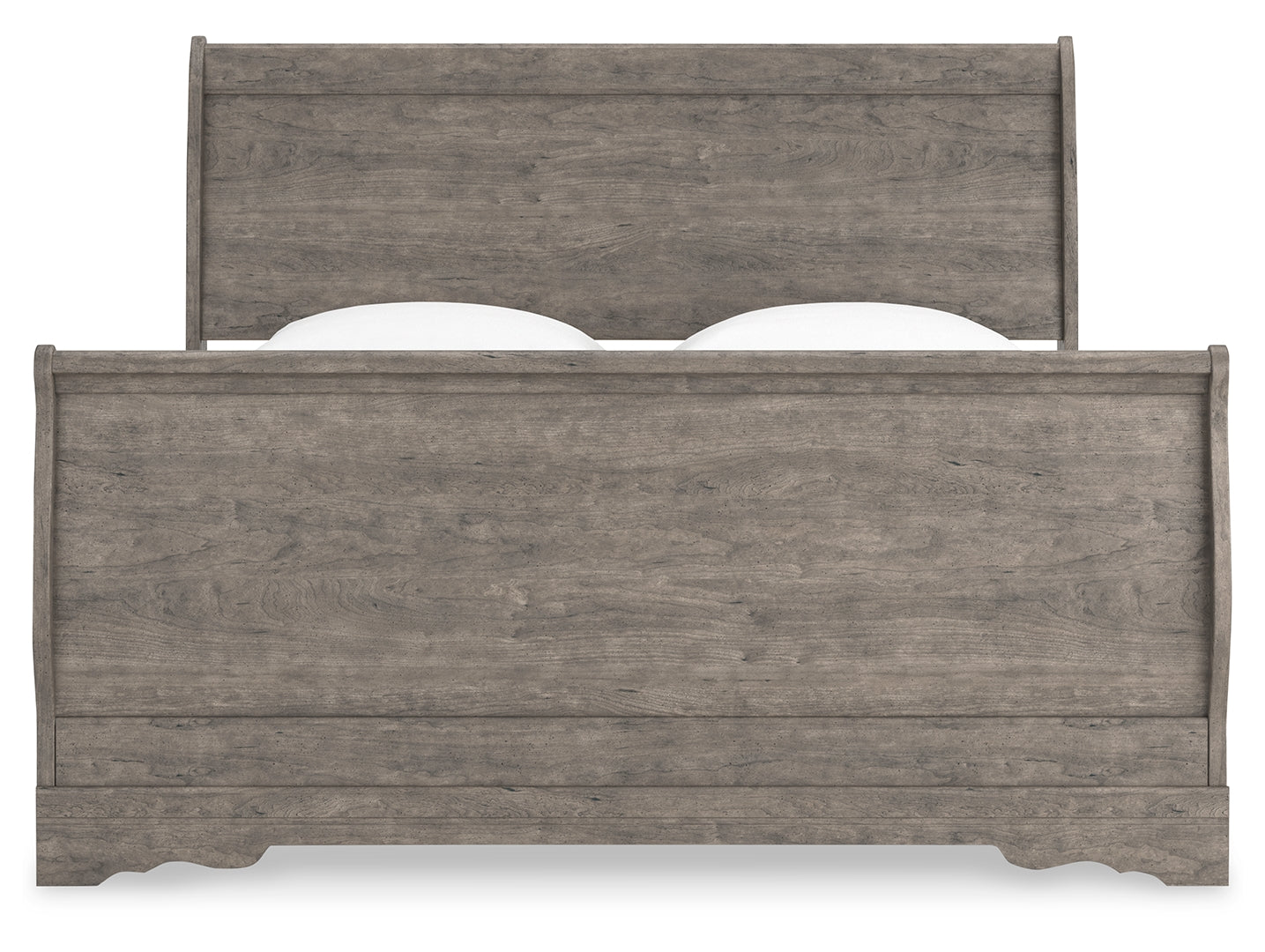 Bayzor Traditional Aesthetic Sleigh Bed, Gray