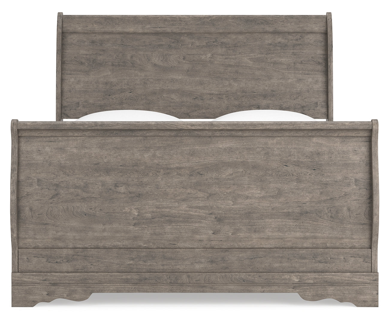 Bayzor Traditional Aesthetic Sleigh Bed, Gray