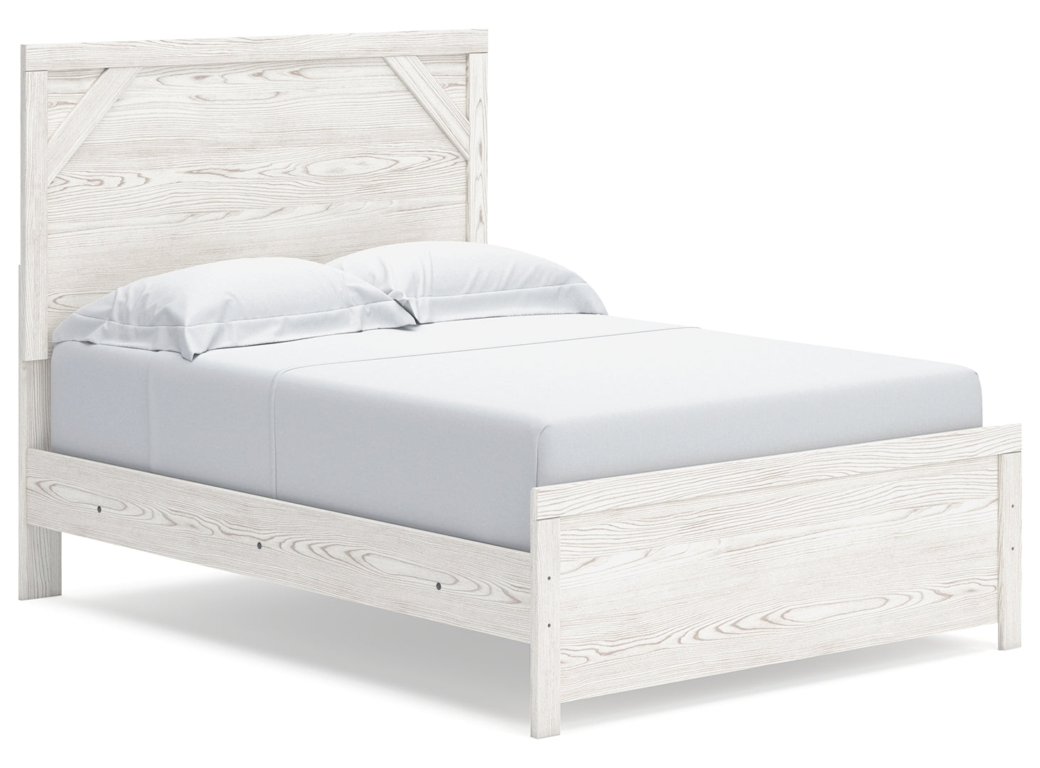 Gerridan Cool, Clean & Casually Modern Panel Bed Full cross-brace accents