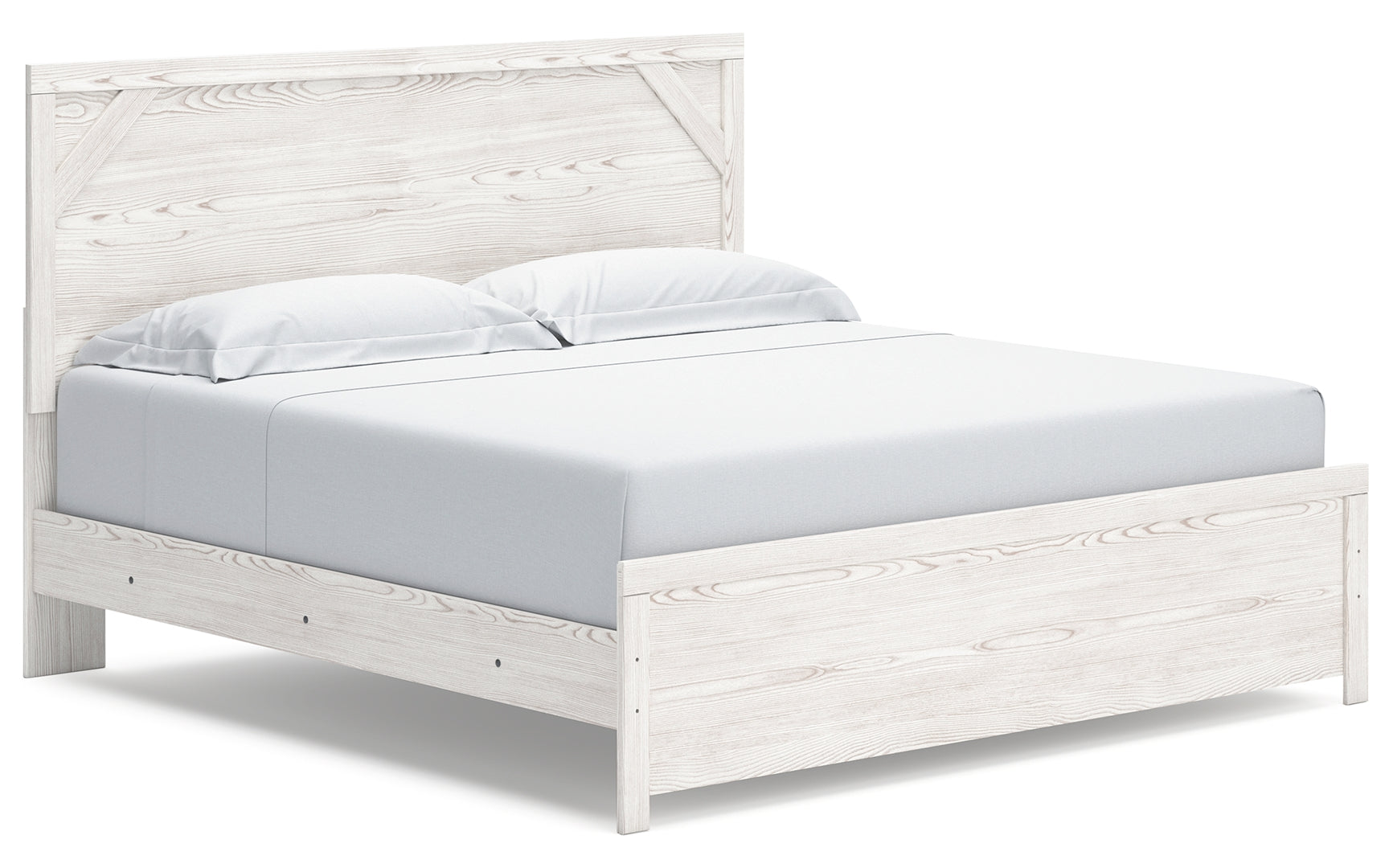 Gerridan Cool, Clean & Casually Modern Panel Bed King cross-brace accents