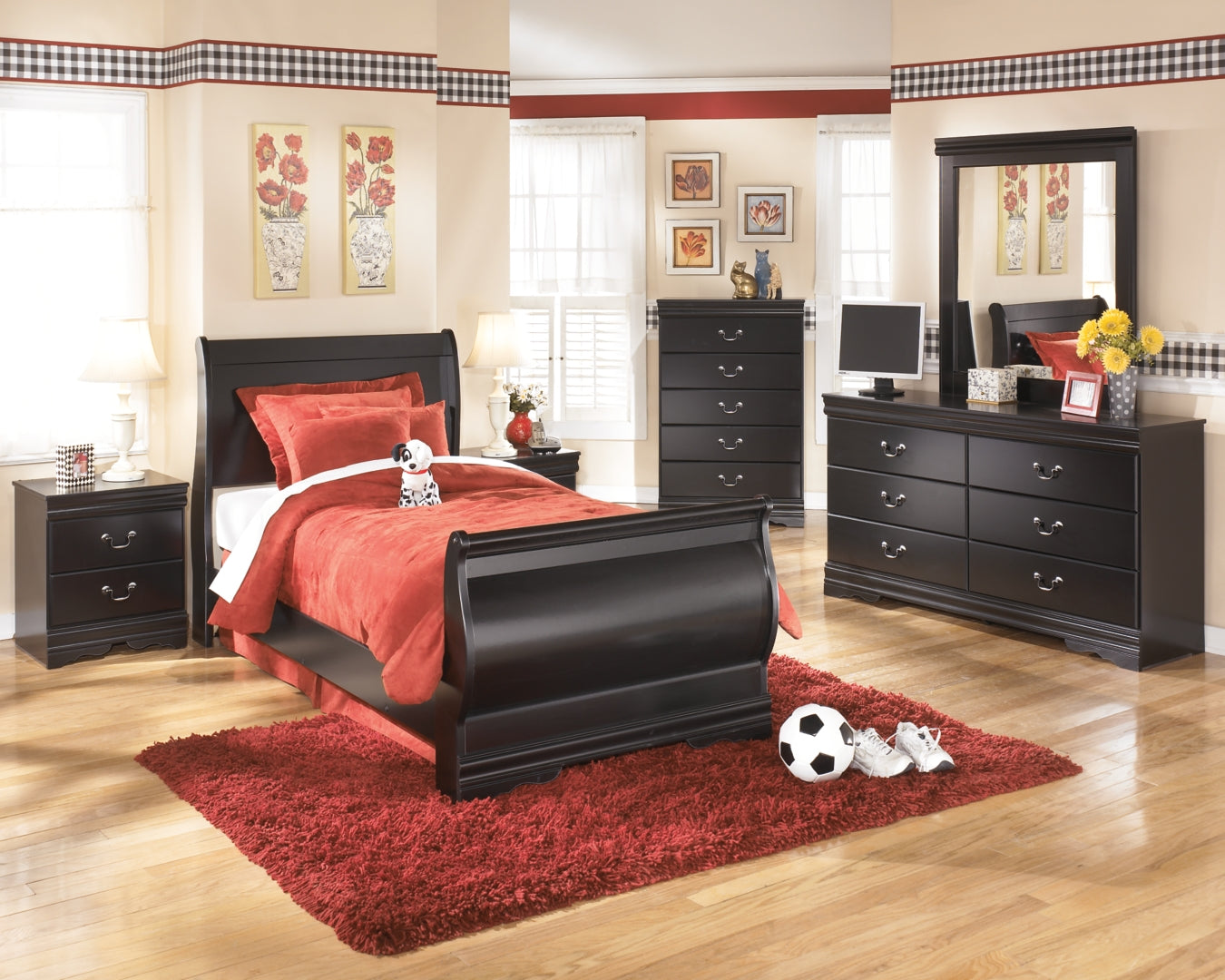 Huey Vineyard Louis Philippe-Style Sleigh Bed