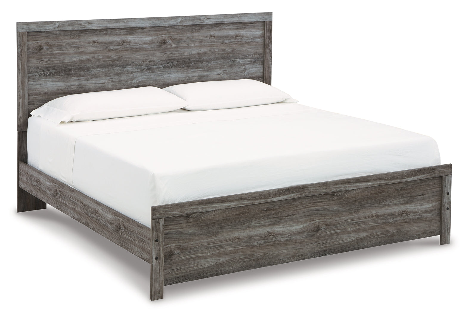 Bronyan Neutral Tones & Textured Look Panel Bed King