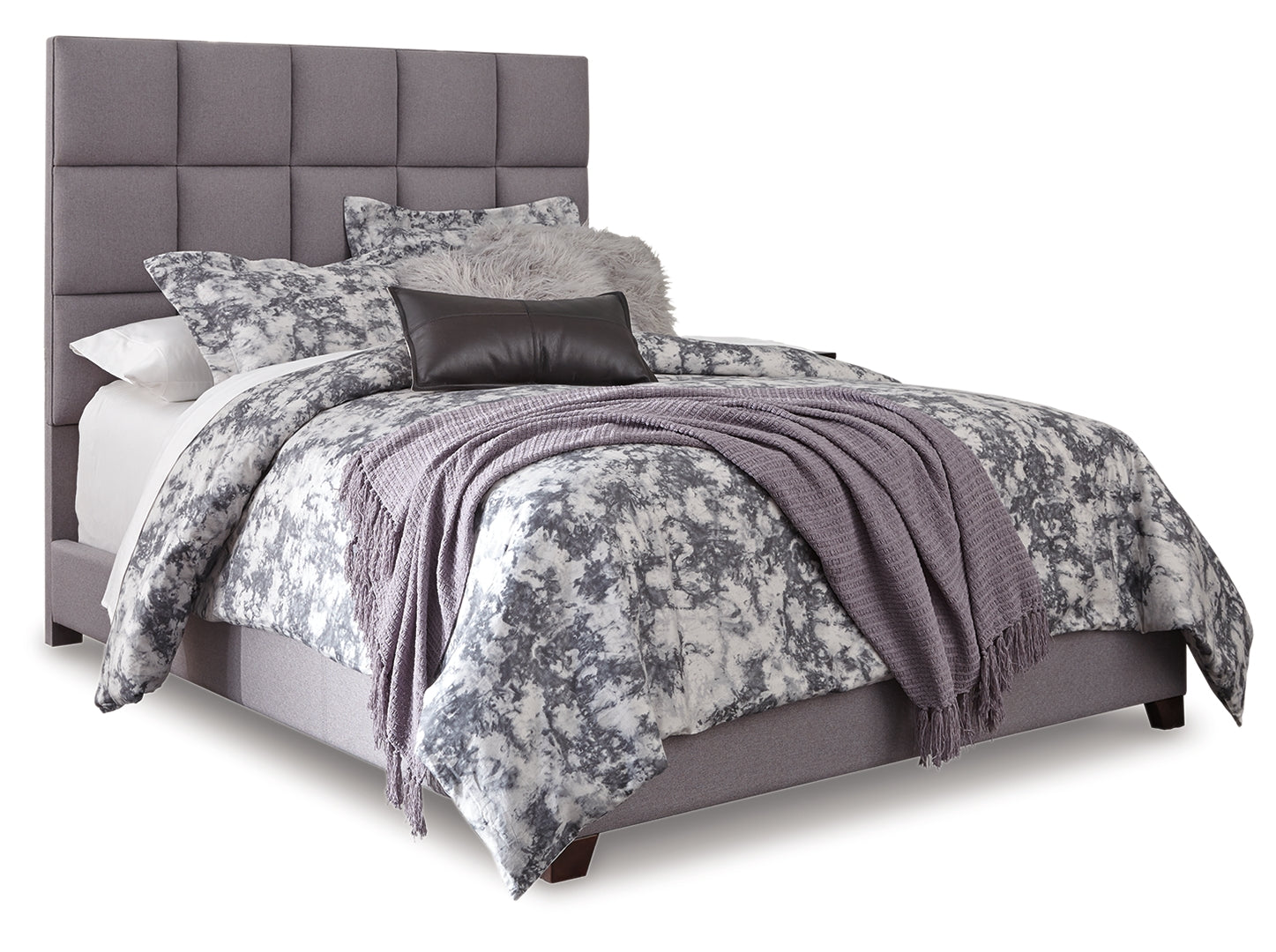 Dolante Modern Styling Upholstered Bed Gray Queen