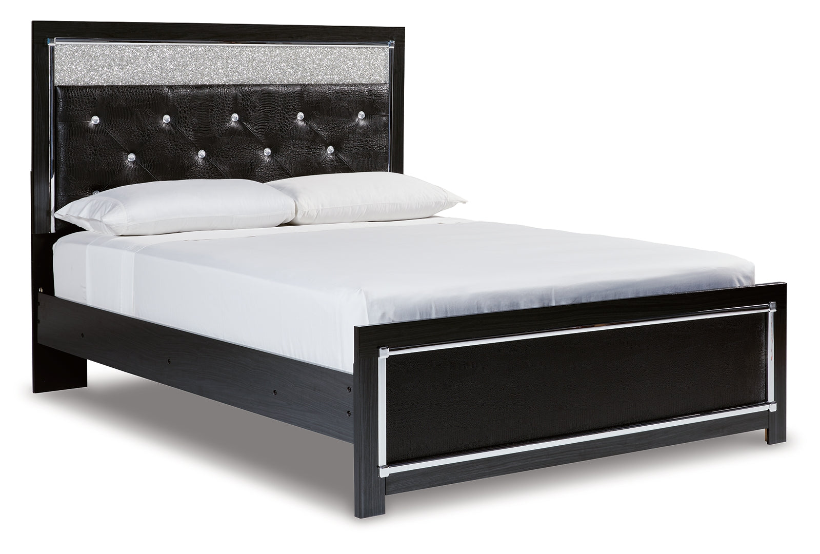 Kaydell Luxurious Look Hollywood-Chic Style Bed Queen Upholstered Panel Without Storage Bed