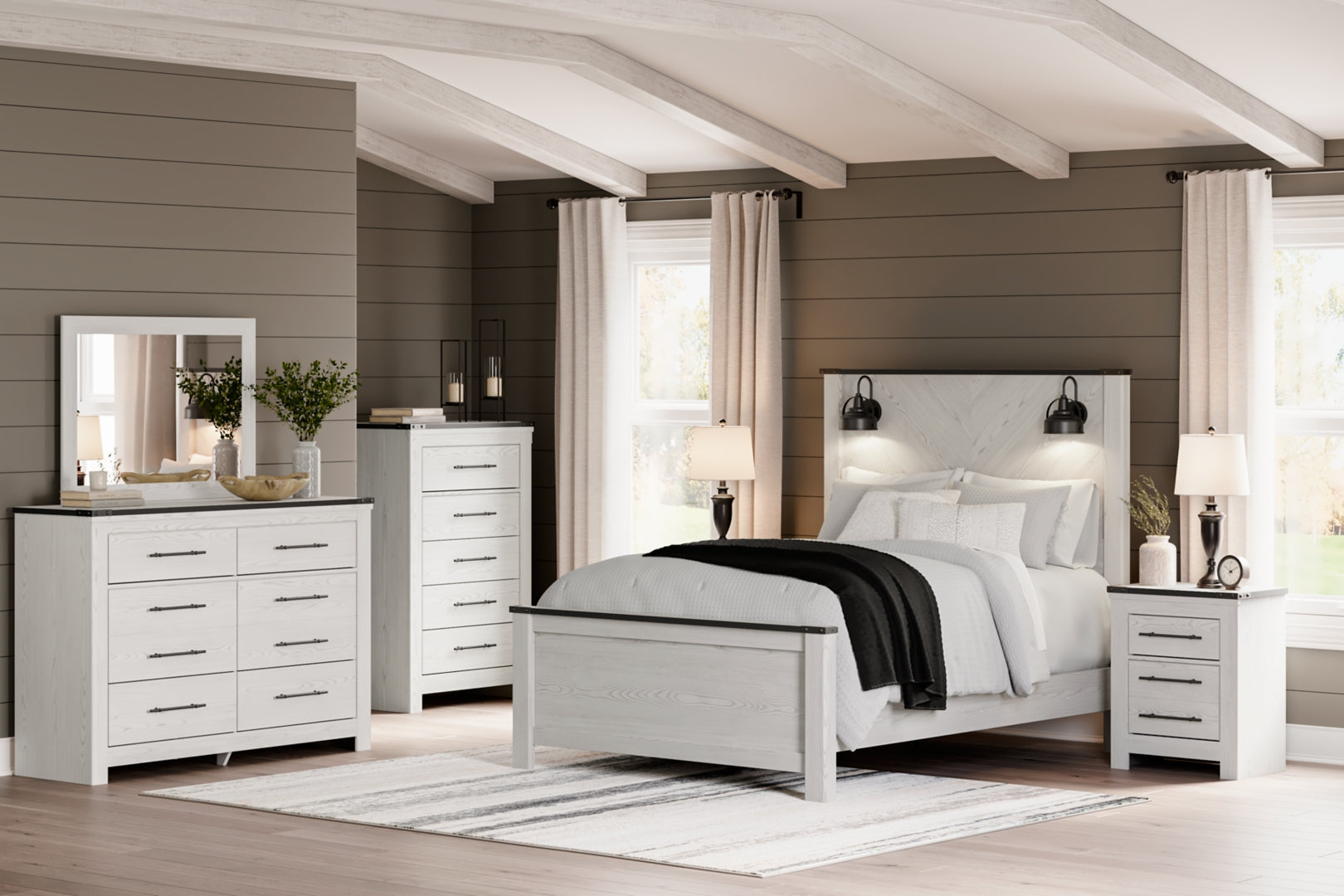 Schoenberg Chic Approach Contemporary Style Panel Bed