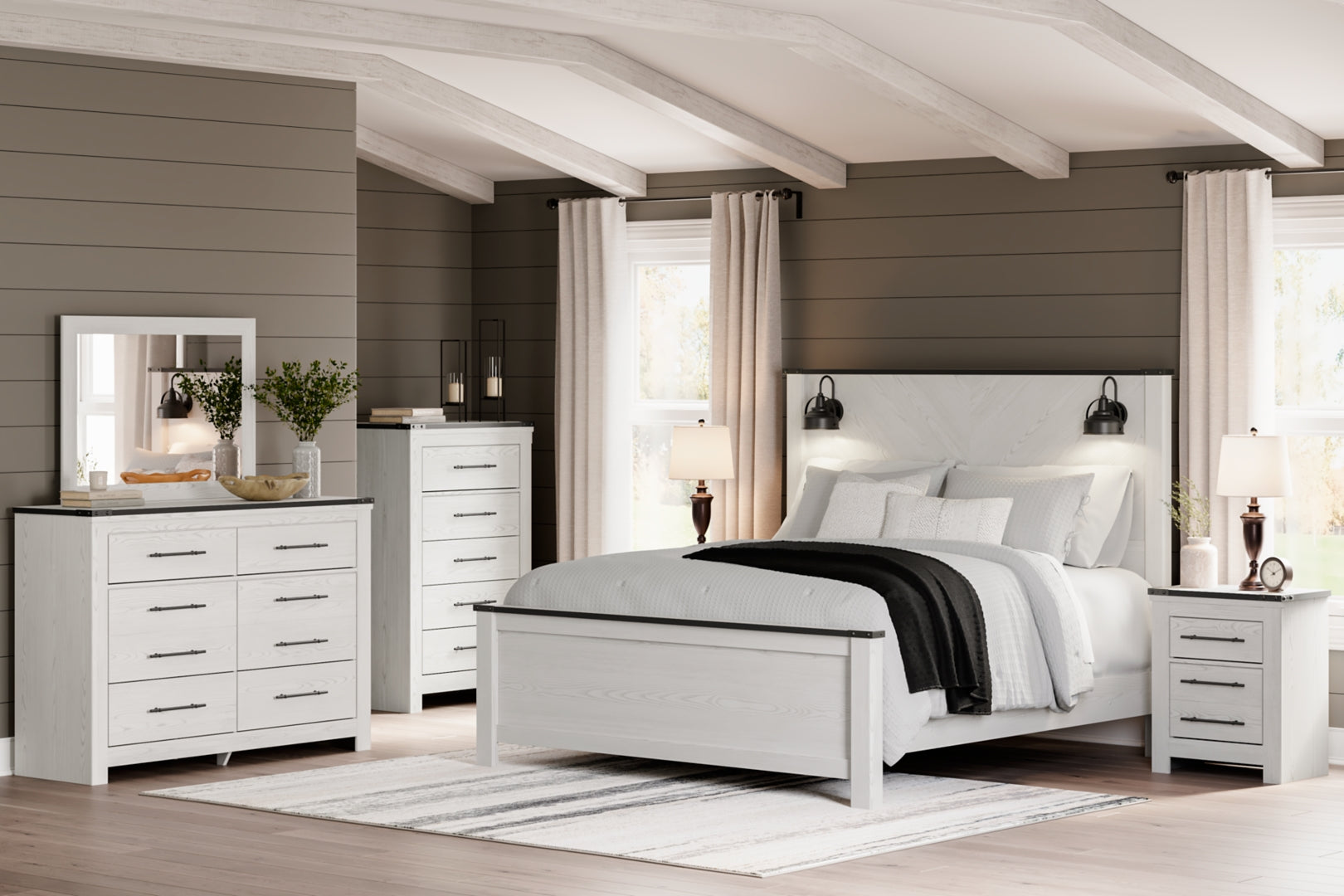 Schoenberg Chic Approach Contemporary Style Panel Bed