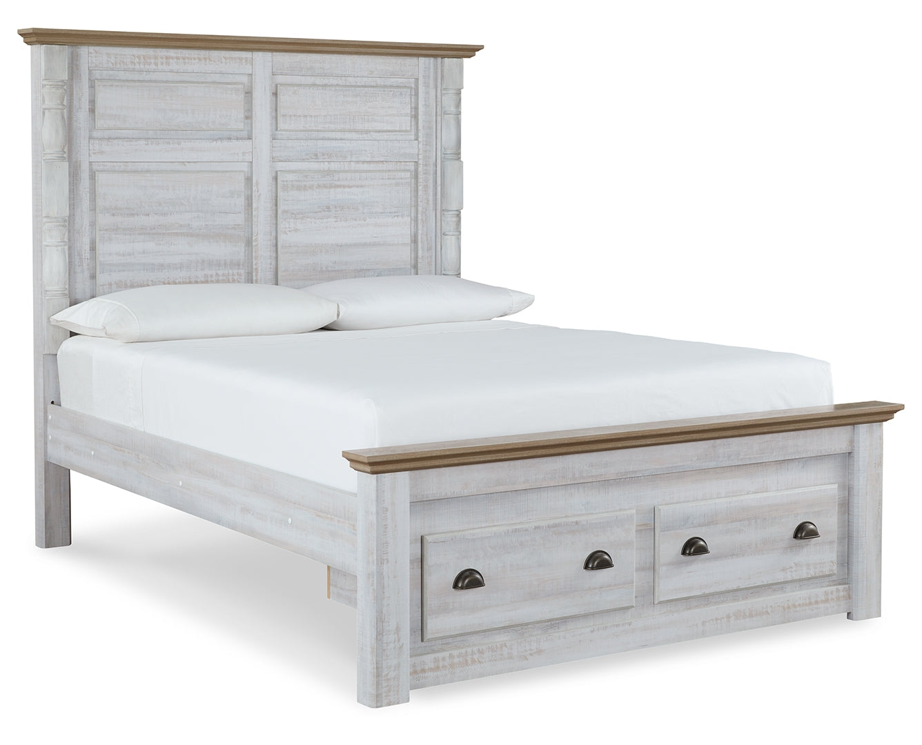 Haven Bay Two-Tone Style Panel Bed Queen With Storage