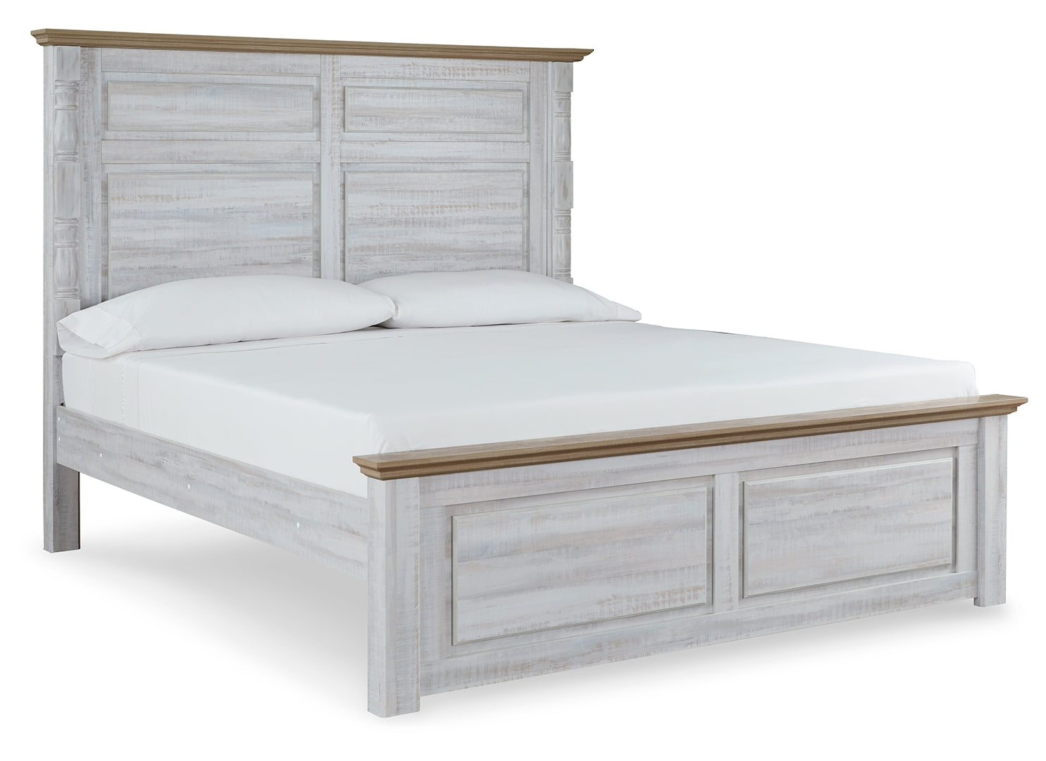 Haven Bay Two-Tone Style Panel Bed King Without Storage