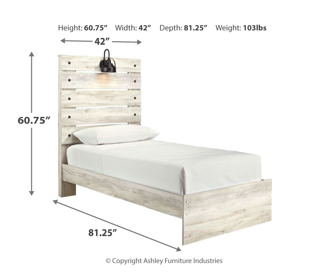 Cambeck King, Queen Panel Bed With Drawers, Color Whitewash