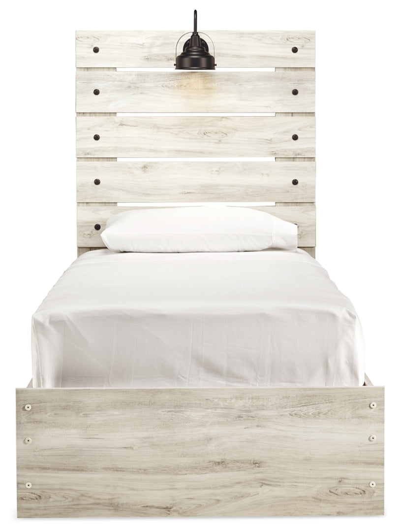 Cambeck King, Queen Panel Bed With Drawers, Color Whitewash