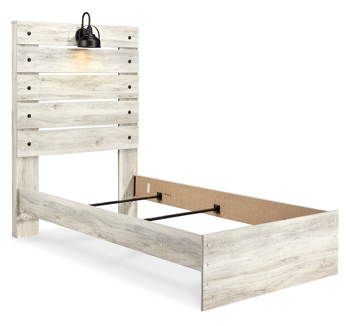 Cambeck King, Queen Panel Bed With Drawers, Color Whitewash