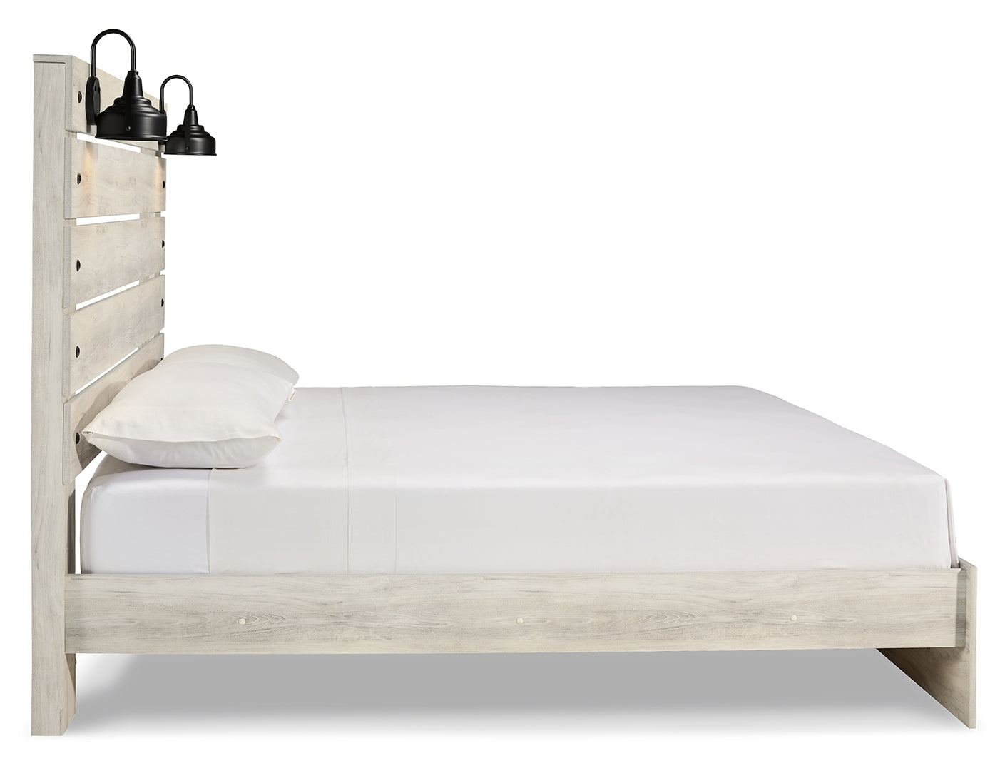 Cambeck King, Queen Panel Bed With Drawers, Color Whitewash