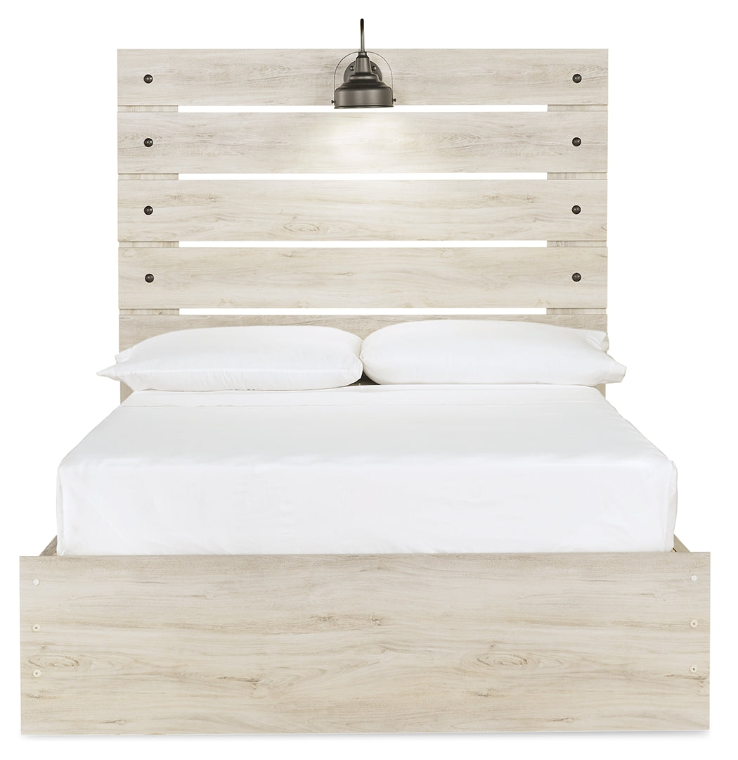 Cambeck King, Queen Panel Bed With Drawers, Color Whitewash