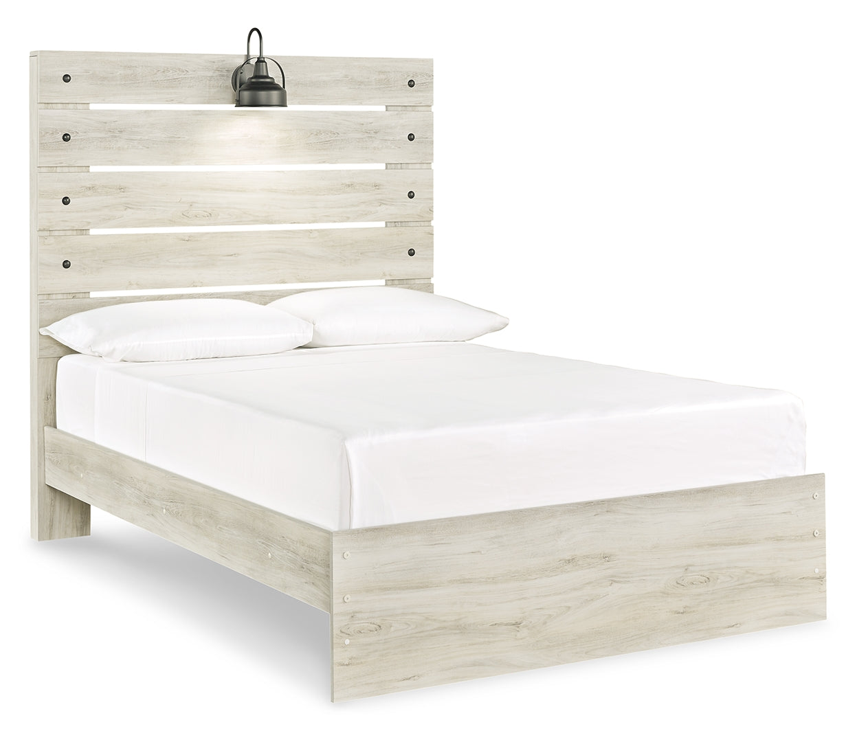 Cambeck King, Queen Panel Bed With Drawers, Color Whitewash Without Drawers Full