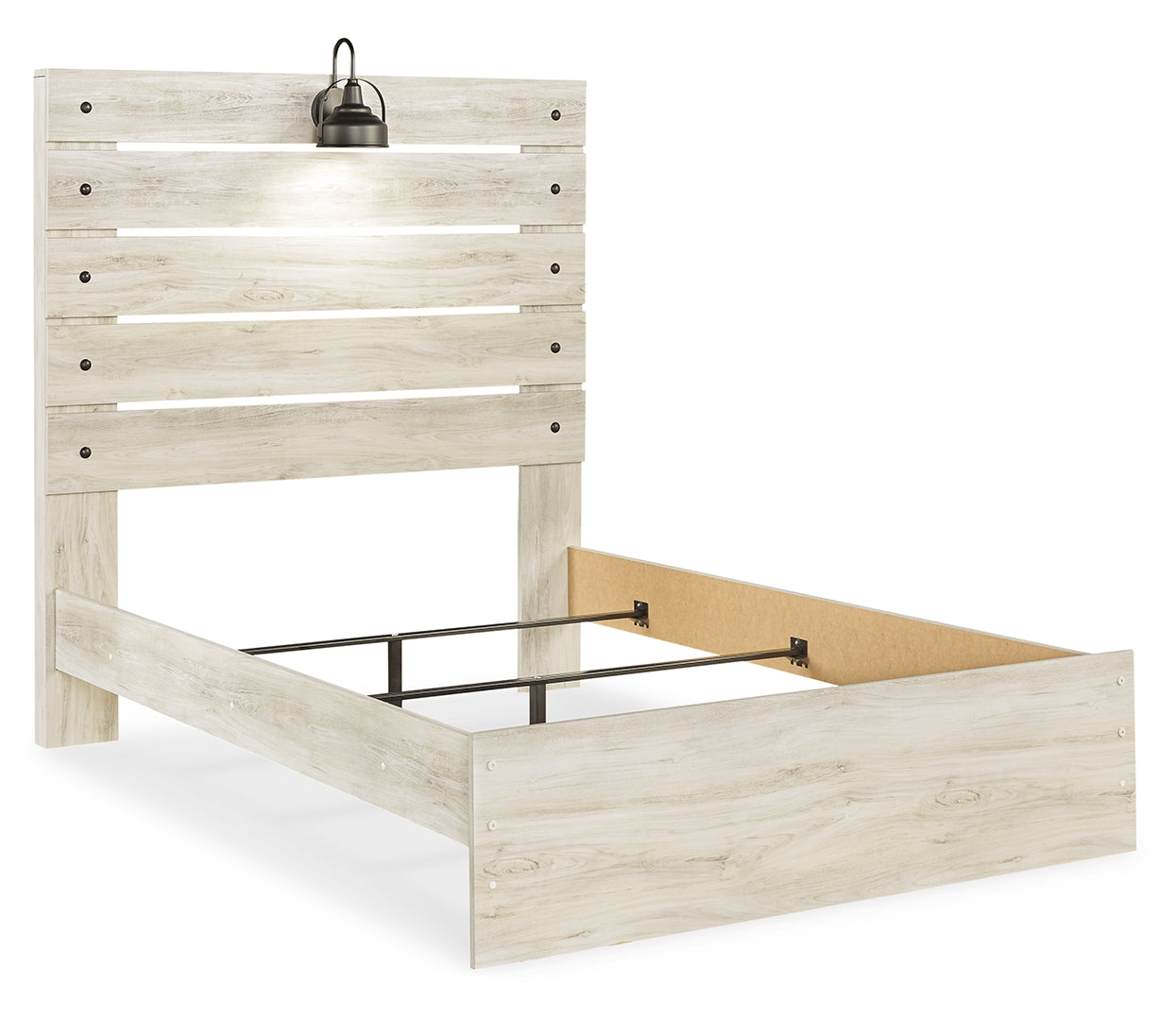 Cambeck King, Queen Panel Bed With Drawers, Color Whitewash