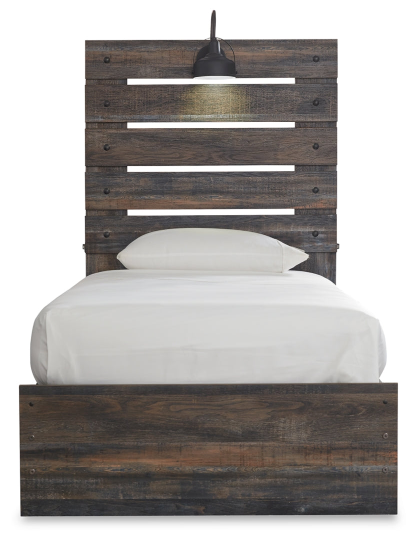 Drystan Rustic & Industrial Styles Panel Bed