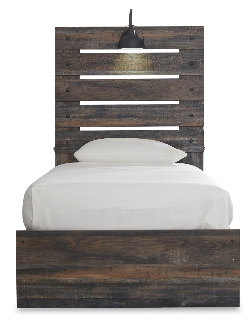 Drystan Rustic & Industrial Styles Panel Bed