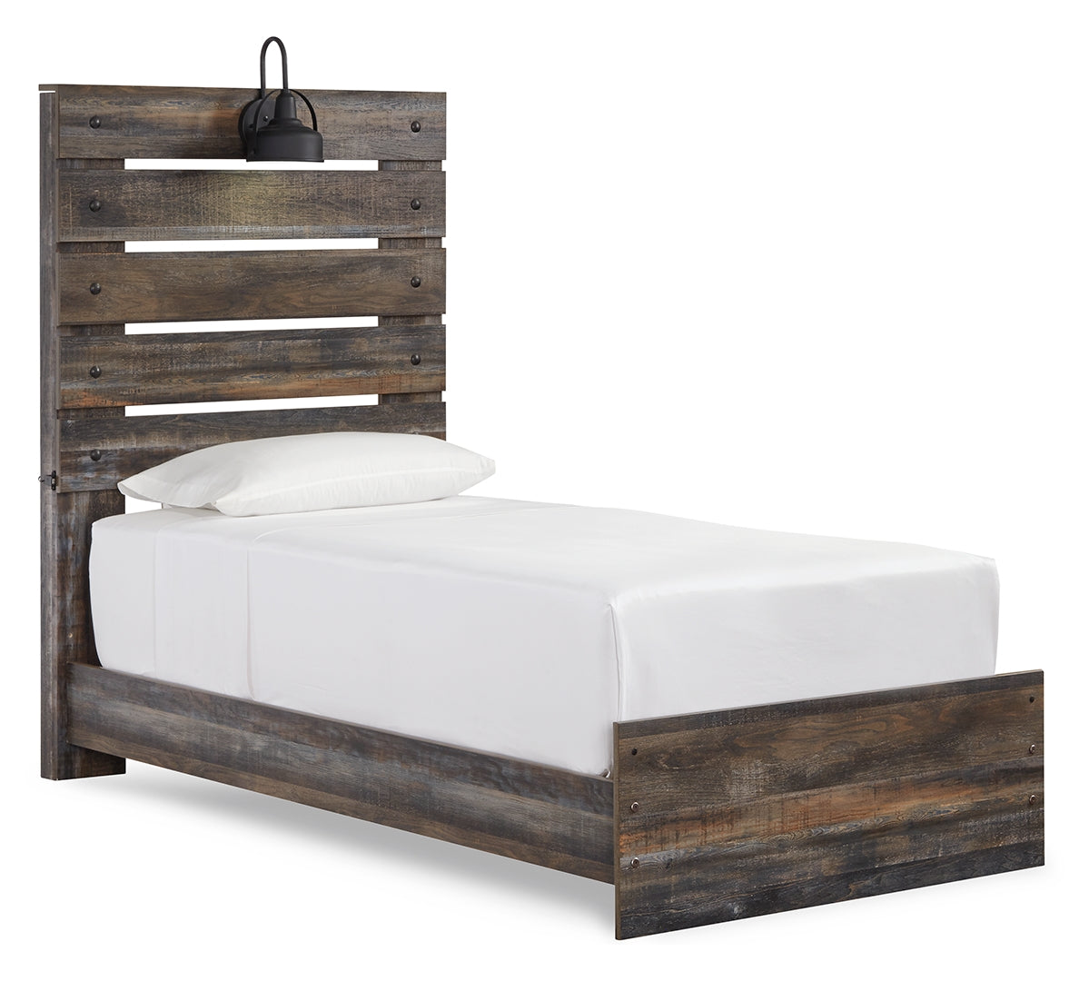 Drystan Rustic & Industrial Styles Panel Bed Twin Without Storage