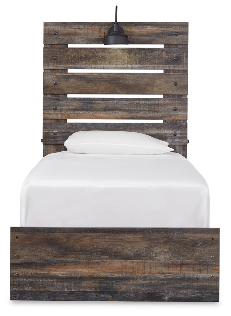 Drystan Rustic & Industrial Styles Panel Bed