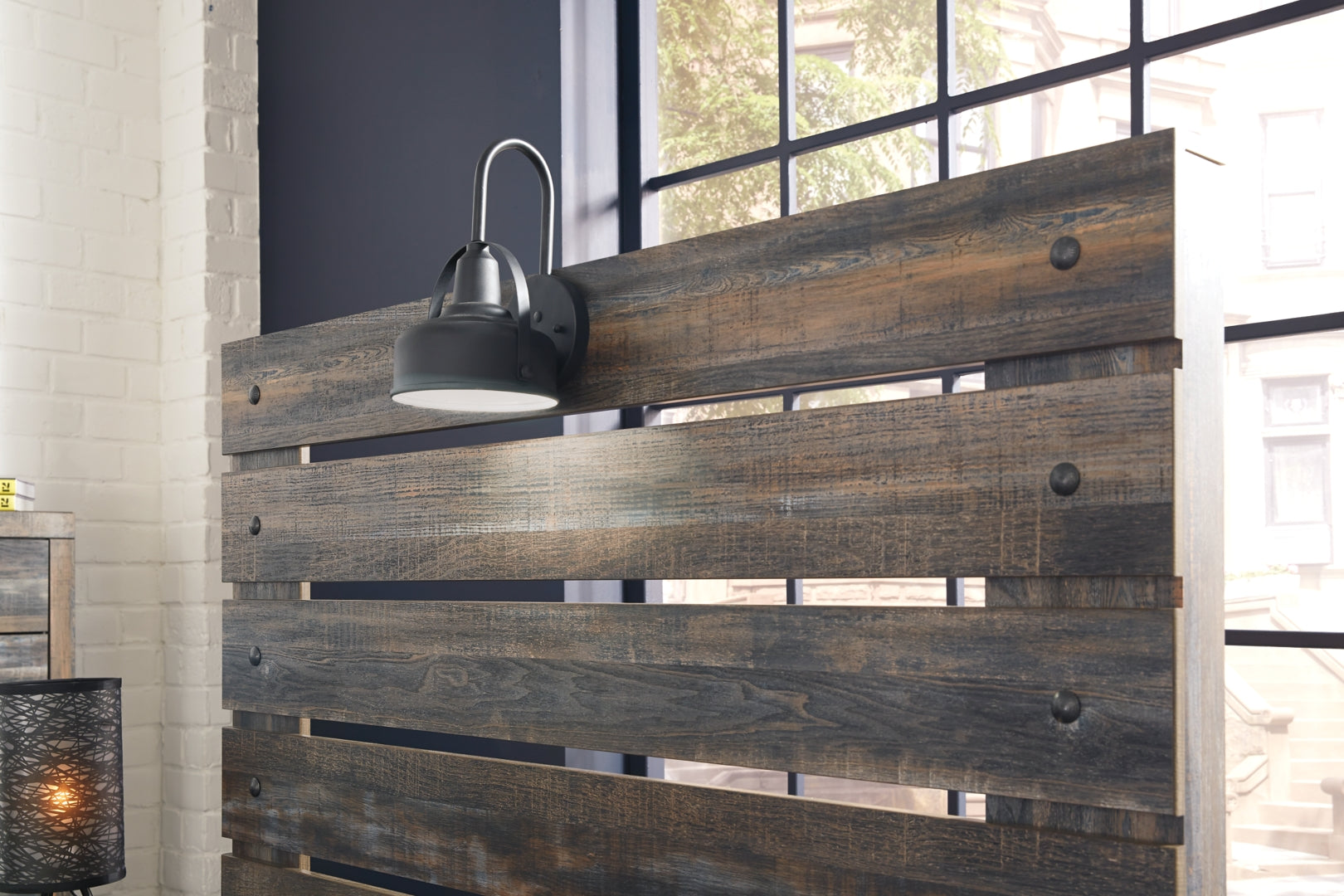 Drystan Rustic & Industrial Styles Panel Bed