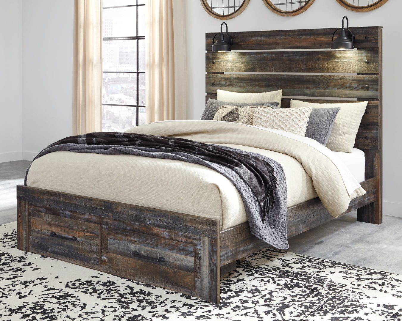 Ashley Drystan Panel Bed,Color-Multi