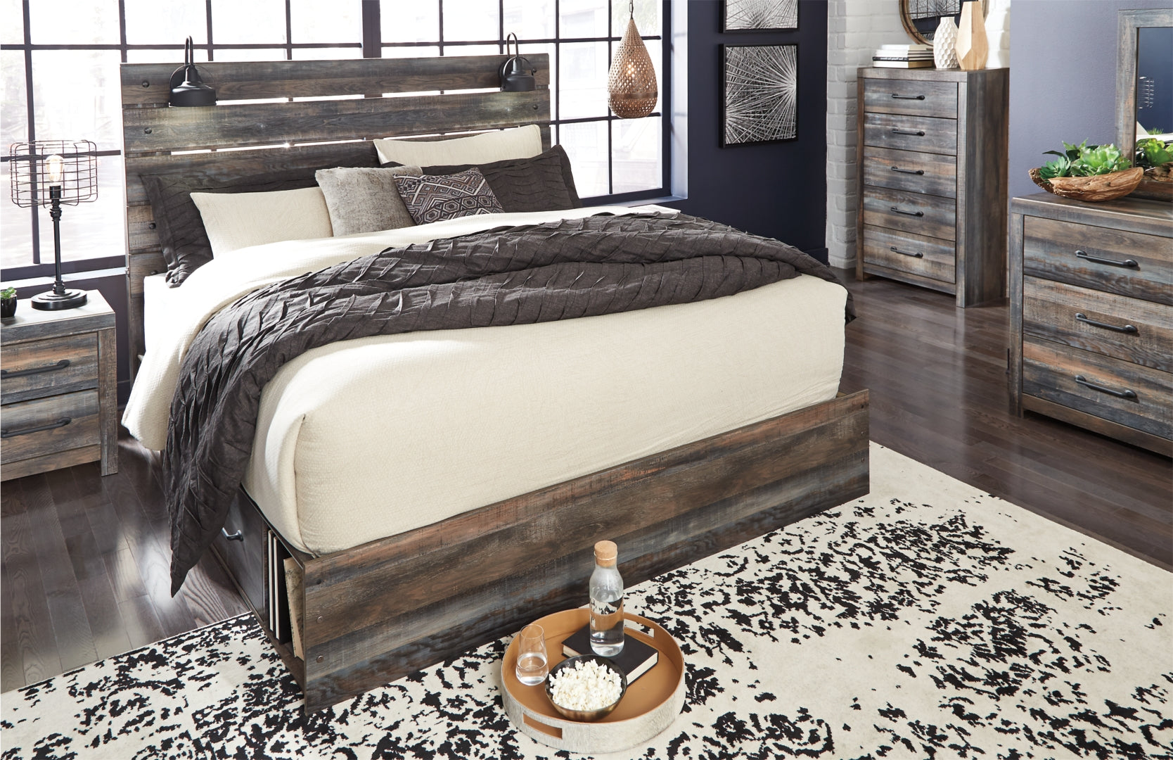 Ashley Drystan Panel Bed,Color-Multi