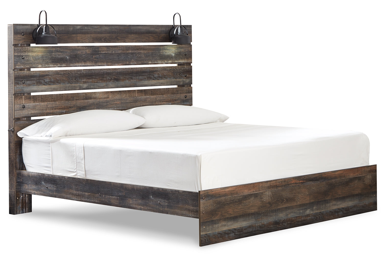 Drystan Rustic & Industrial Styles Panel Bed King Without Storage