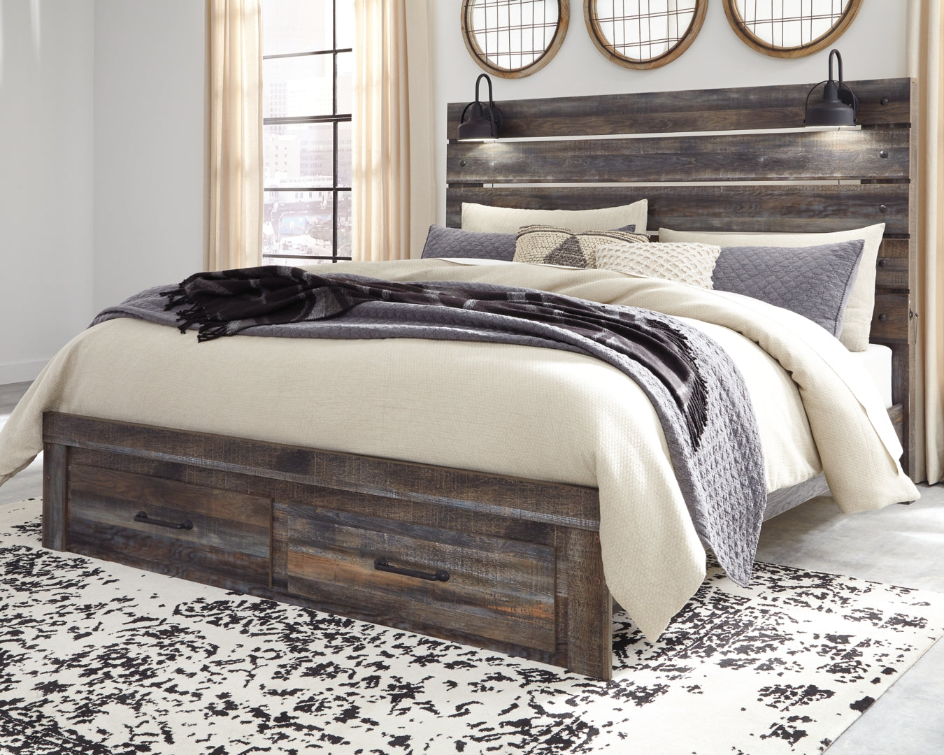 Ashley Drystan Panel Bed,Color-Multi