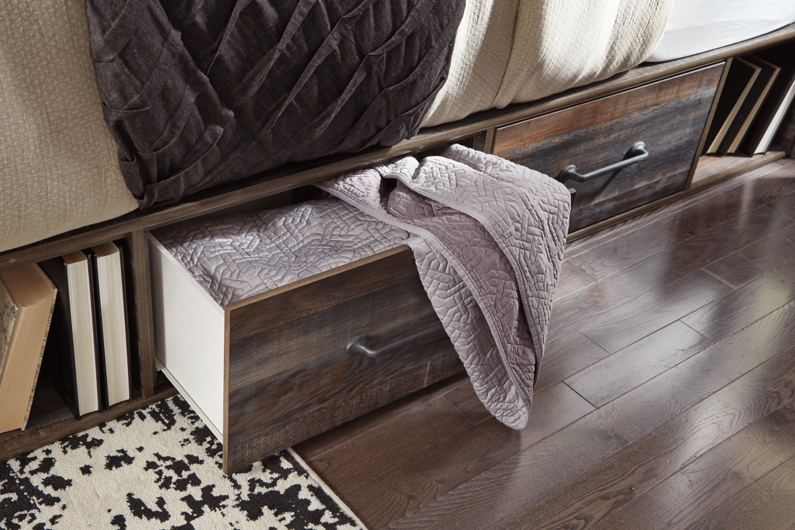 Drystan Rustic & Industrial Styles Panel Bed