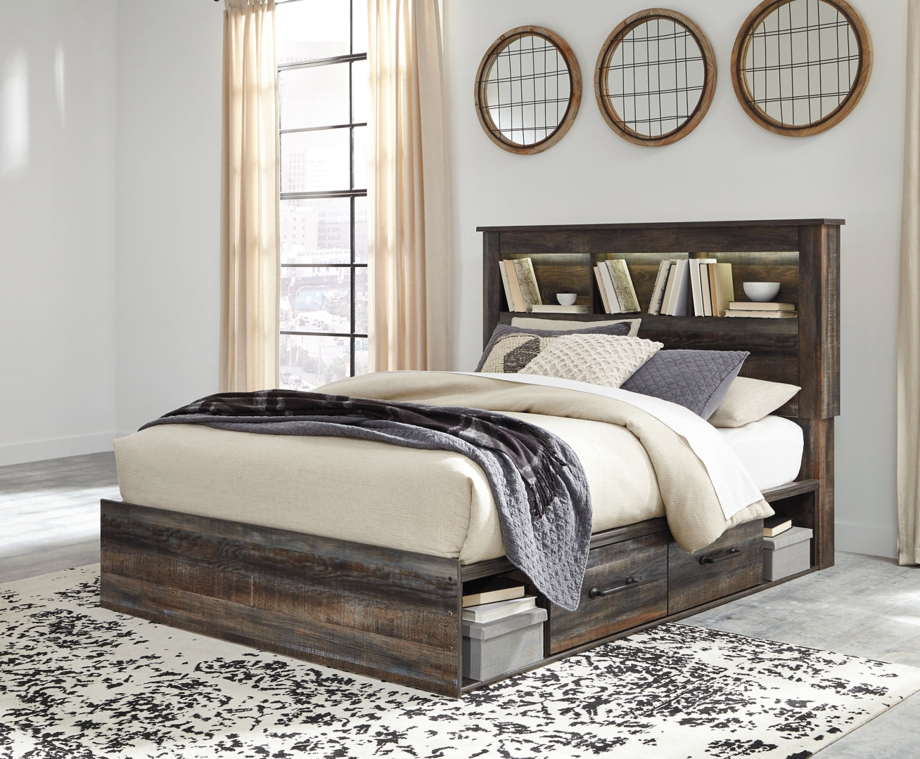 Ashley Drystan Panel Bed,Color-Multi