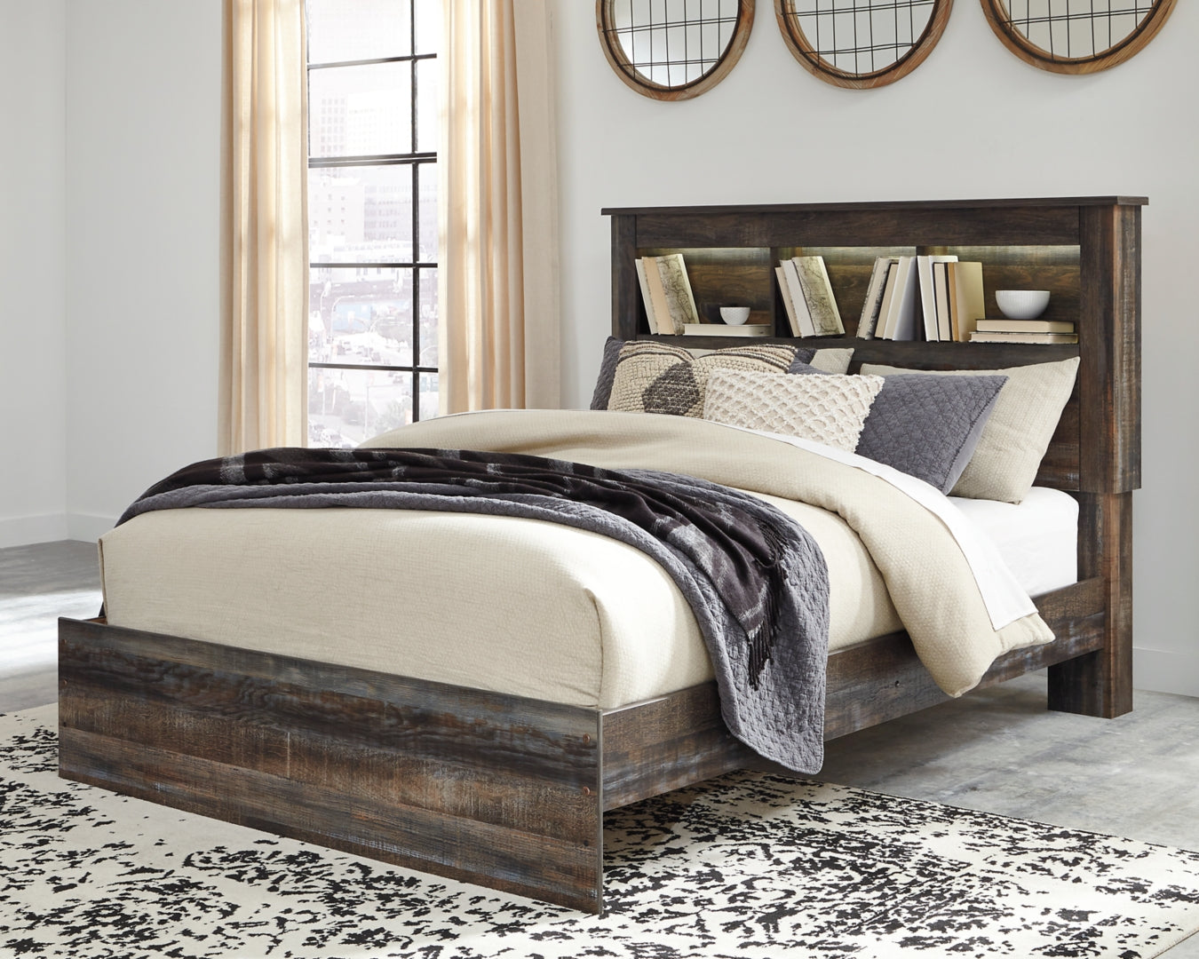 Drystan Rustic & Industrial Styles Panel Bed