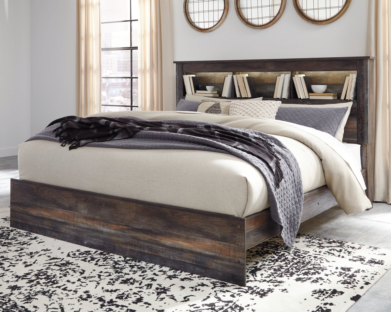 Drystan Rustic & Industrial Styles Panel Bed