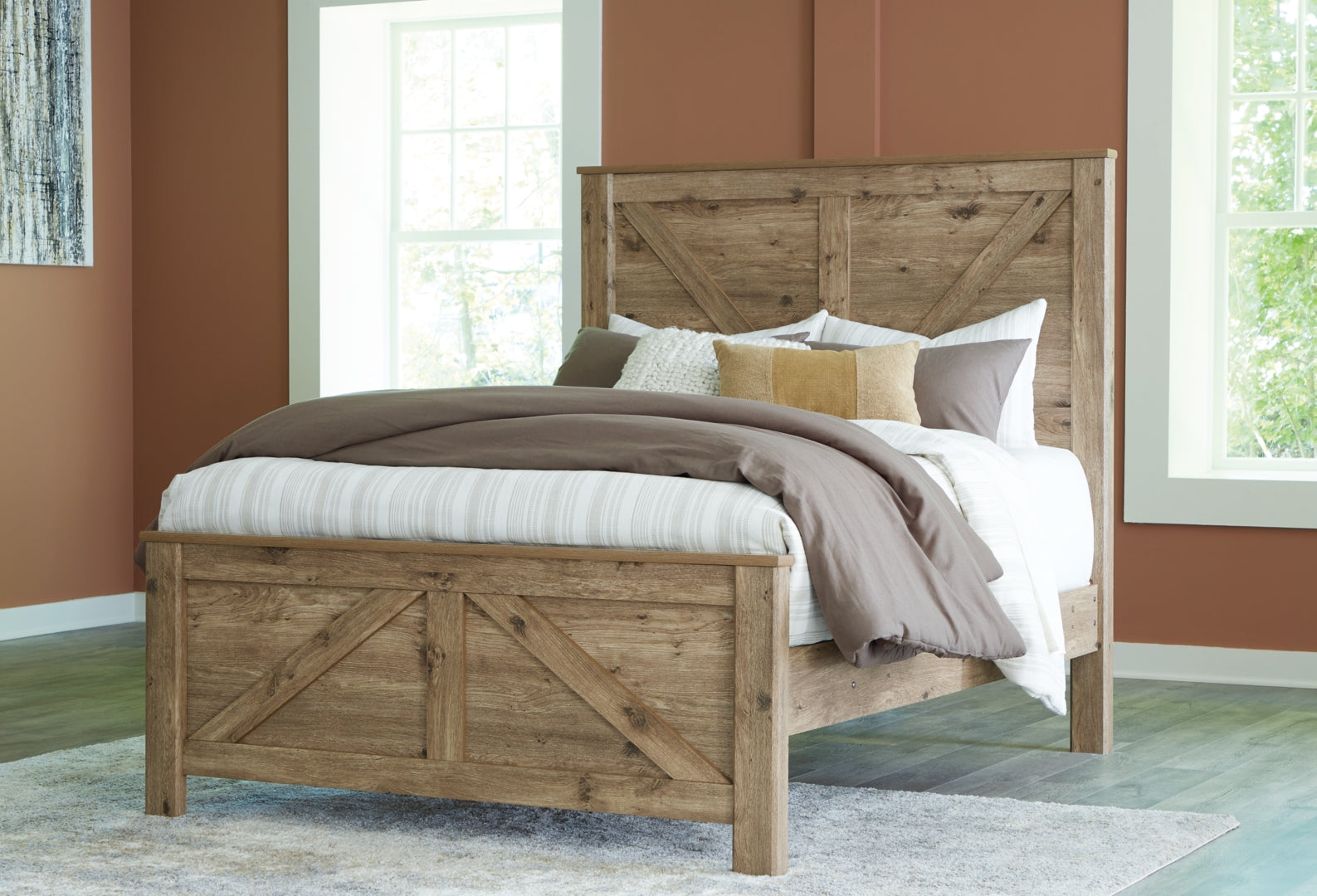 Shurlee Simple Crossbuck Detail Crossbuck Panel Bed