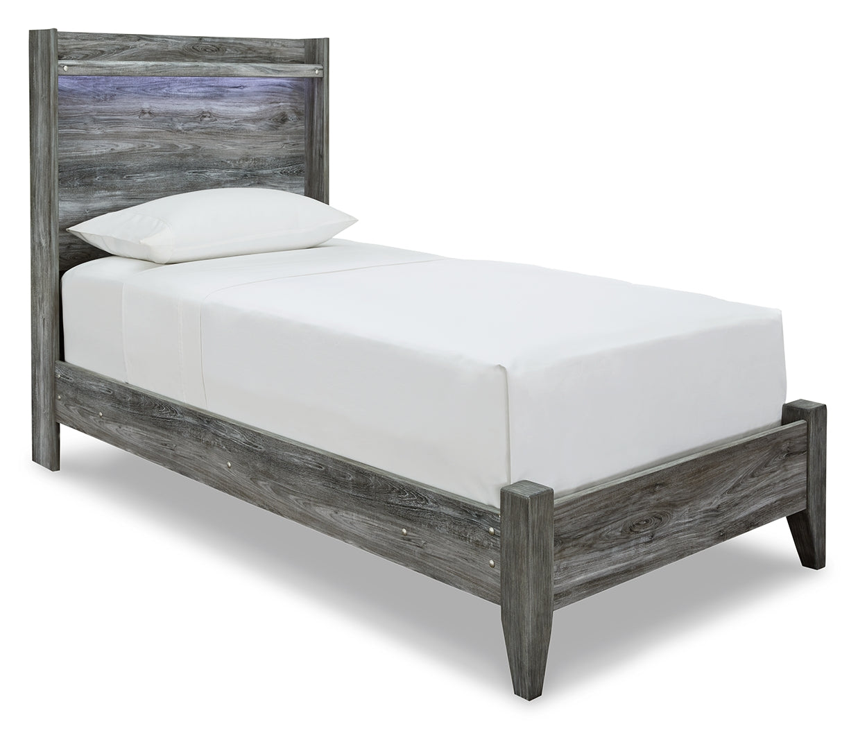 Baystorm Panel Bed with Drawers, Color-Gray Twin Without Storage Drawers