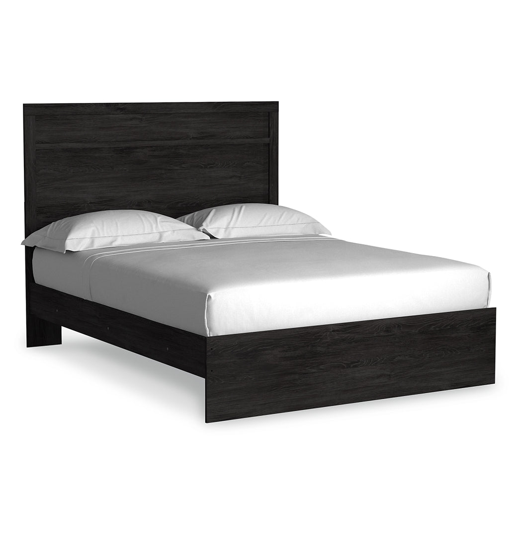 Belachime Clean-Lined Modern Look Panel Bed Queen