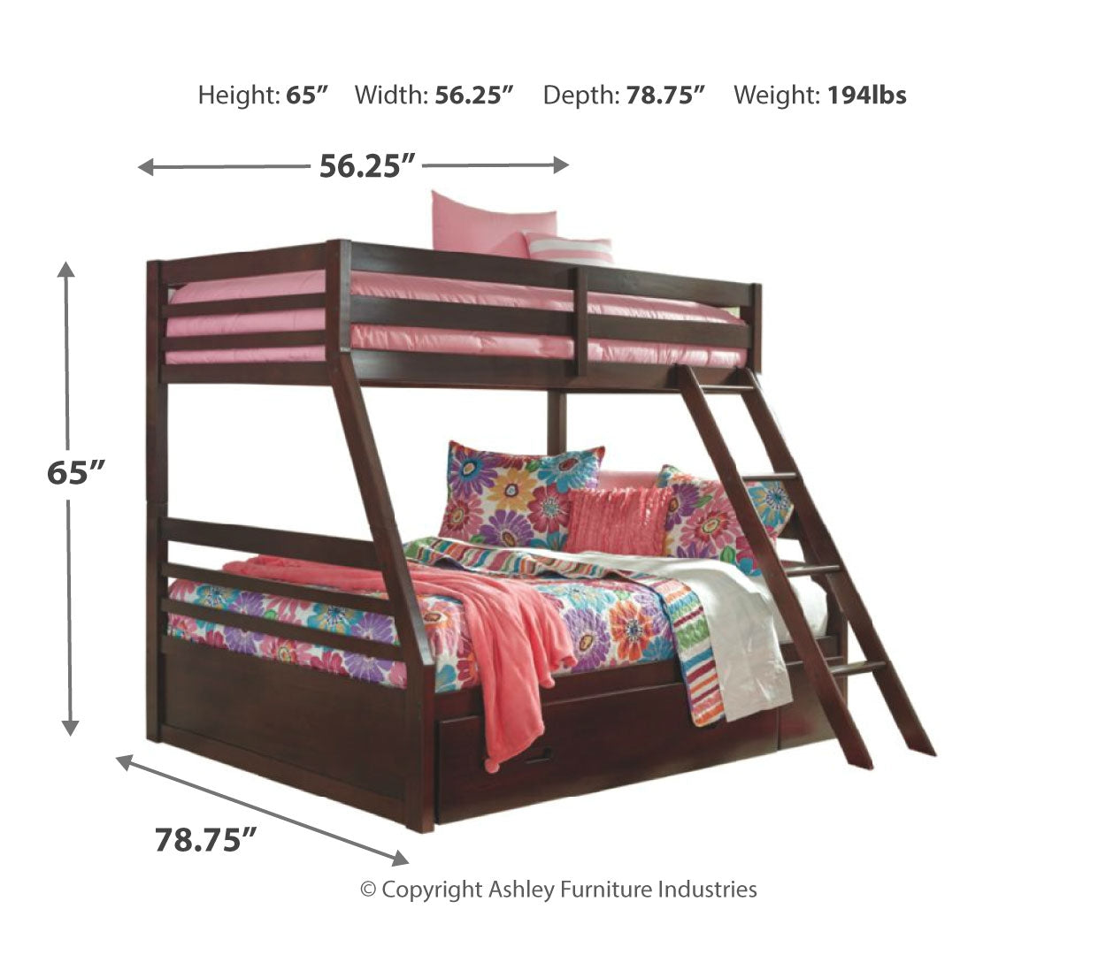 Halanton Contemporary Design Bunk Bed