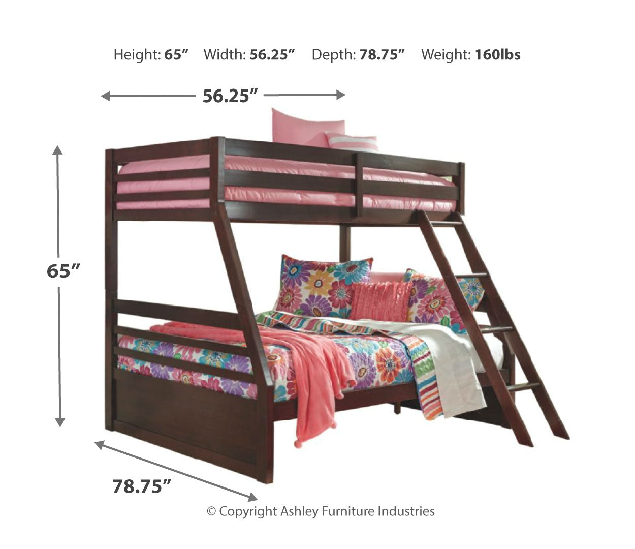 Halanton Contemporary Design Bunk Bed