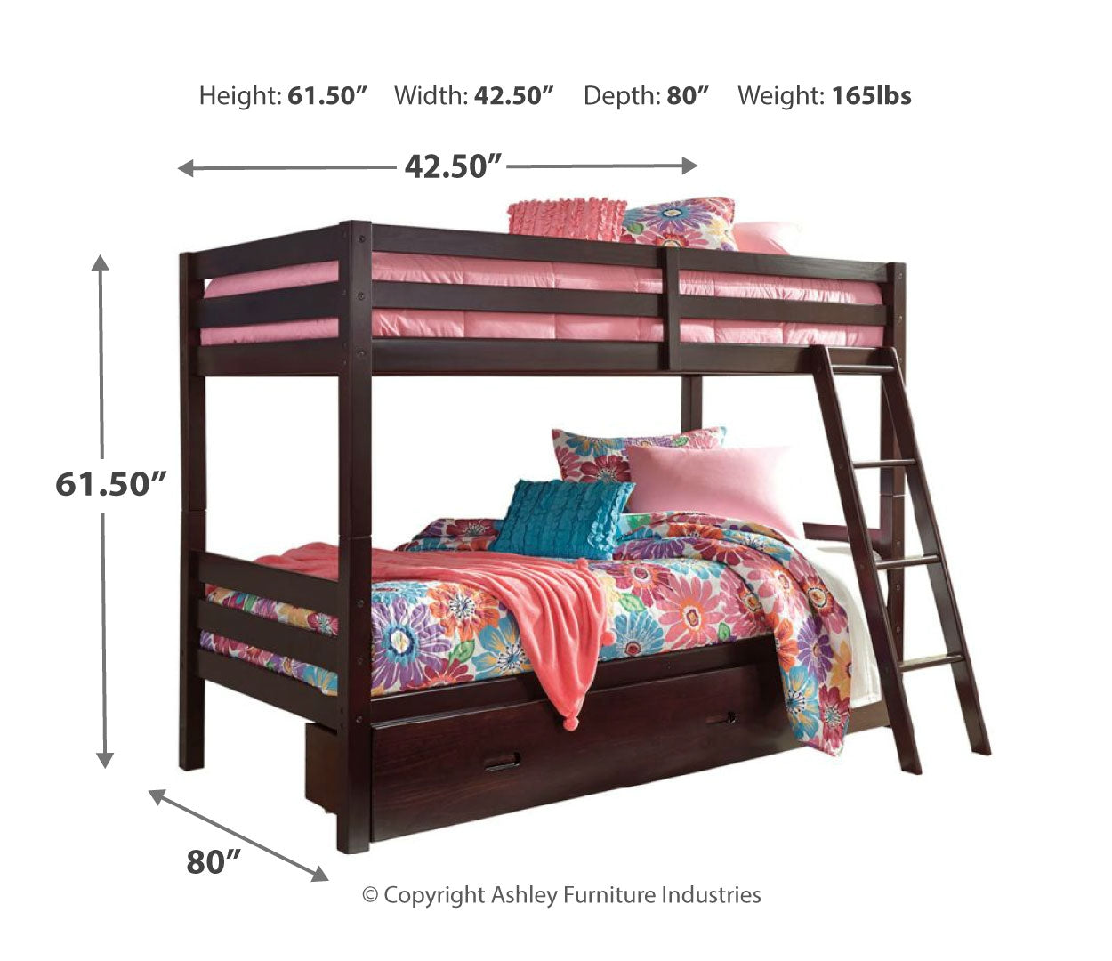 Halanton Contemporary Design Bunk Bed