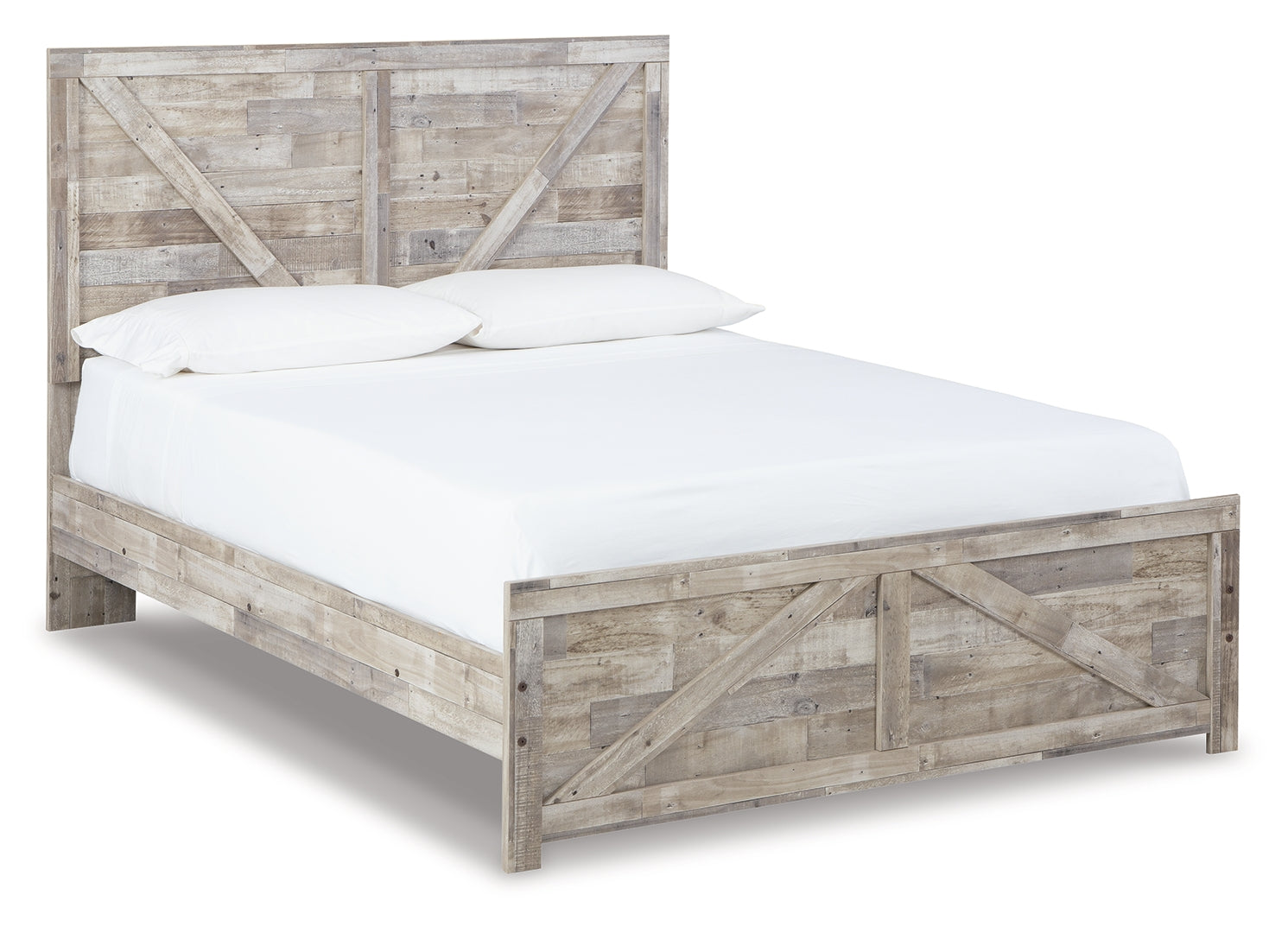 Hodanna Modern Style Crossbuck Panel Bed Queen