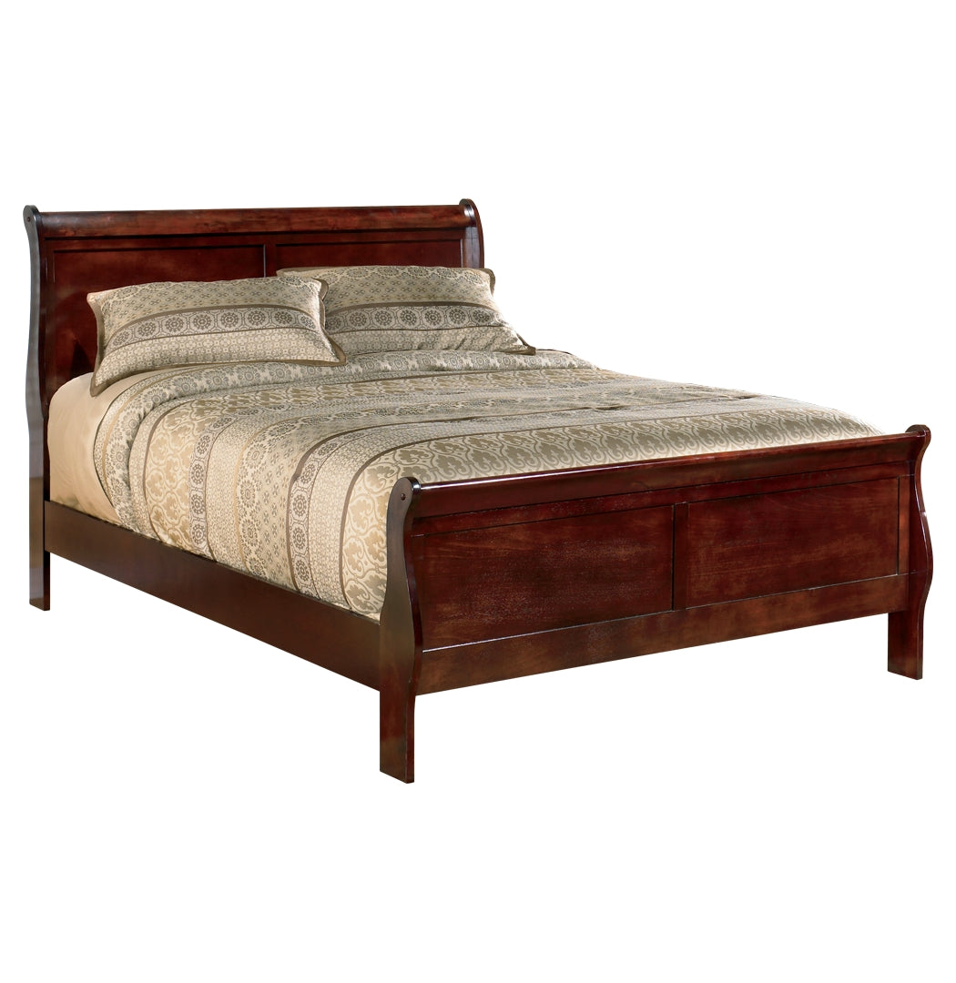 Ashley Alisdair Full Sleigh Bed,Color-Dark Brown King