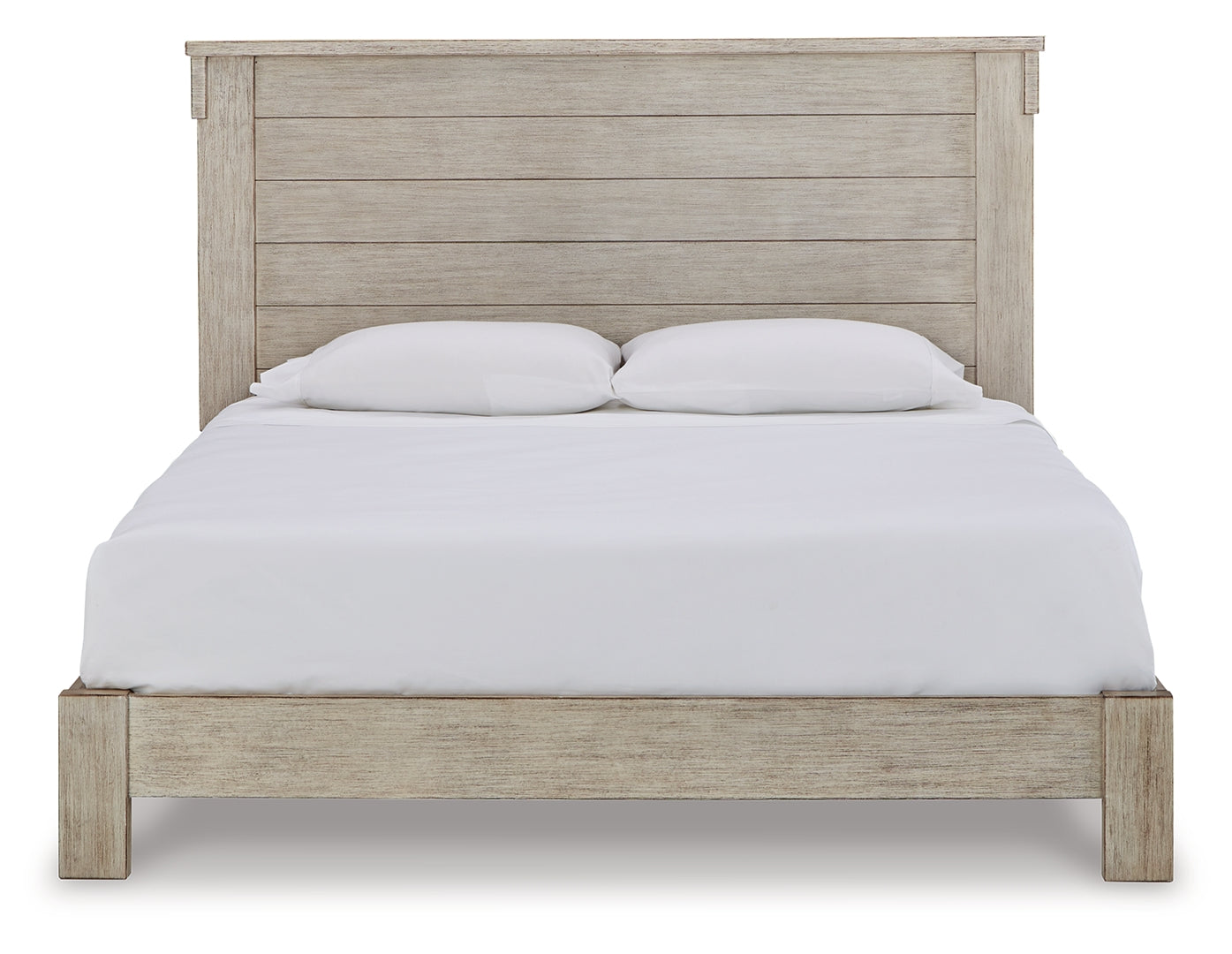 Hollentown White Finish Panel Bed