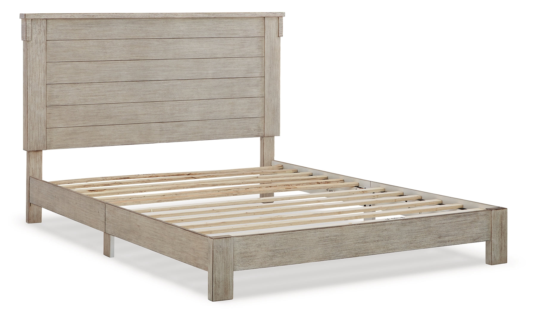 Hollentown White Finish Panel Bed