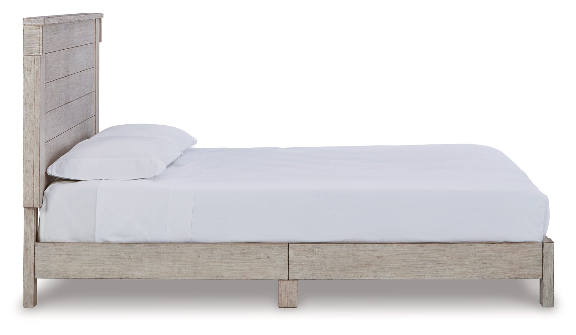 Hollentown White Finish Panel Bed